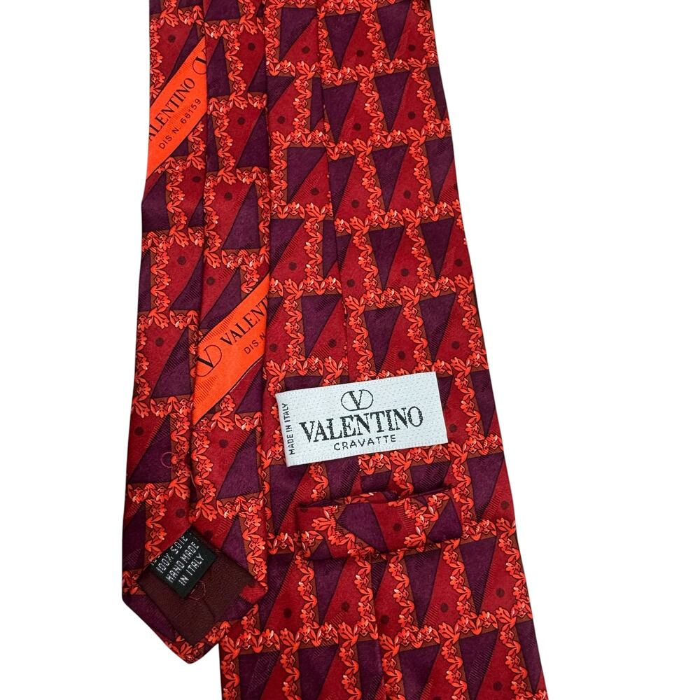 VTG 4-Piece Lot Designer Silk Neck Tie Dior Valentino Lanvin Balmain - Picture 4 of 8